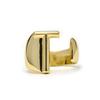 Ring - LUXENTER - Alphabet Ring - Letter T - 18k Gold Plated - Adjustable Size
