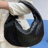 Popular Hand-woven Tote Bag 2025 New Portable Underarm Bag Women's Versatile Dumpling Crescent Bag
