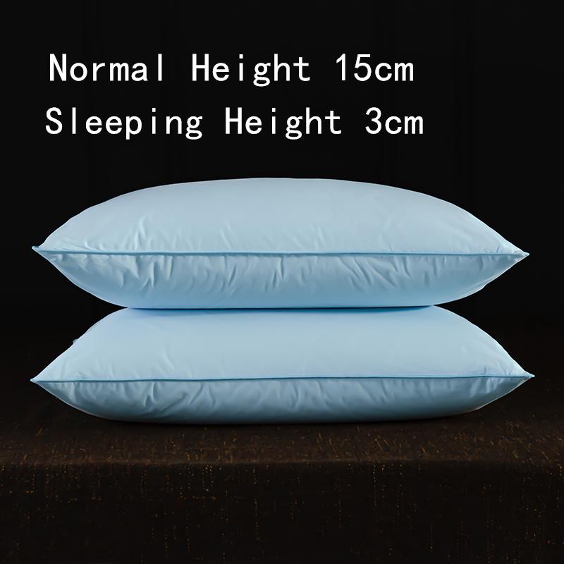 

2 шт. гусиного пера и пуха, белые подушки, 100% хлопок, подушка для сна в отеле, дома, для сна на боку, спине и животе 48x74cm(20x30 in)