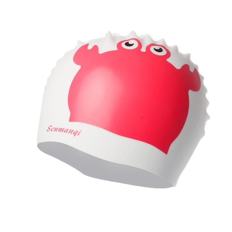 Cartoon Pattern Swimming Cap Does Not Restrain the Head Men's Swimming Hat Long Hair Ear Protection Silicone Adult Fashion Large