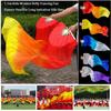 Abanico de Danza del Vientre de 1,5 m Color Degradado Seda Rayón Abanicos Largos Imitación Accesorios de Baile