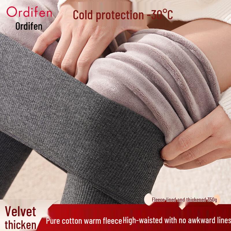 

Audifin Женские плюсовые бархатные термолеггинсы с высокой талией L