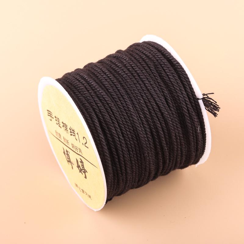 20m Multicolor Tie-Dyed Cotton Thread for DIY Moon Bodhi Bracelet