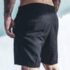 Herren Baumwolle Leinen Freizeitshorts Herren Outdoor Mid-Rise Viertelshorts