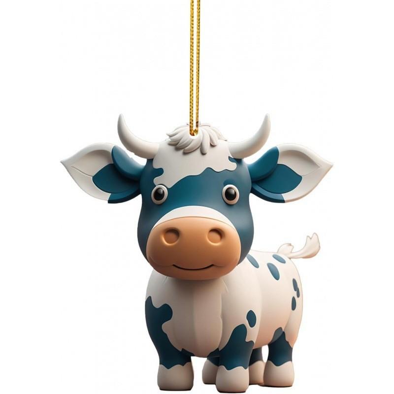 Vibrant Cartoon Bull Acrylic Car Decoration For Unique Birthday Gifts And Festivities