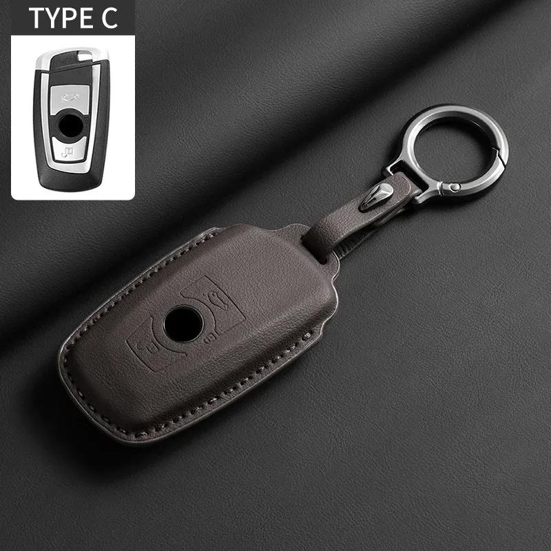Leather Car Key Case Cover Holder Keychain Shell for BMW F20 F15 F16 F48 G20 G30 G01 G02 G05 G11 X1 X3 X4 X5 X6 1 3 4 5 Series