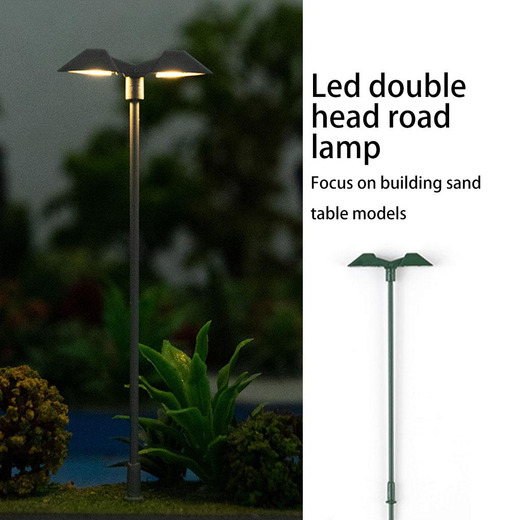 Model Railway Light Table Scene Supplies Mini Train Lamppost Material Accessories Voltages 3V Metal LED Lamps Decorations