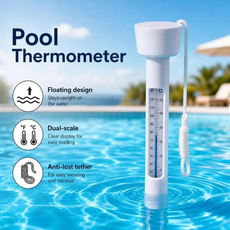 Waterproof Solar Floating Pool Thermometer Swimming Pool Spa Hot Tub Bat Temperature Tester Swimming Pool Buoy Temperature
