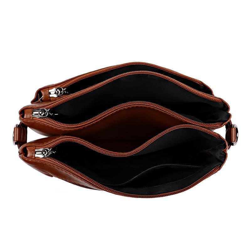 Vintage PU-Leder Mini-Tasche mit zwei Reißverschlusstaschen, Crossbody-Tasche, vielseitige Handgelenktasche für Einkäufe, den Alltag und Wochenendausflüge