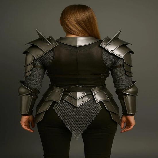 Medieval Lady Knight Cuirass Armor Steel SCA LARP Cosplay Costume Custom-Fit Heavy Duty Armor for Roleplay, Reenactments Best Gift