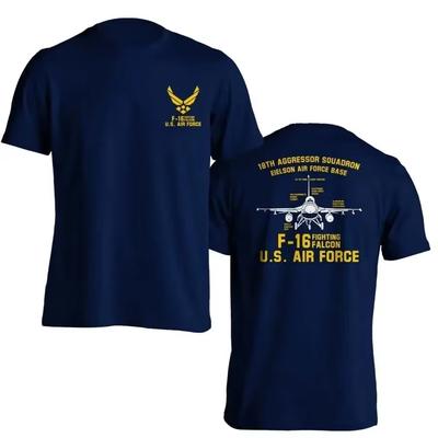 F16 Fighting Falcon 18th Squadron US Air Force Men TShirt Short Sleeve Casual Cotton Summer T Shirts