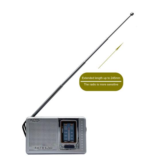 BC-R2011 FM World Receiver Telescopic Antenna Great Reception Easy to Carry Mini Portable Pocket AM FM Radio for Entertainment