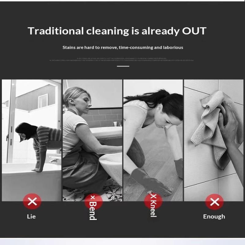 Teleskopik Uzun Saplı Temizlik Fırçası Banyo Fayans Tuvalet Üçgen Fırça Çok Fonksiyonlu Çift Fırça Başlıklı Yer Fırçası