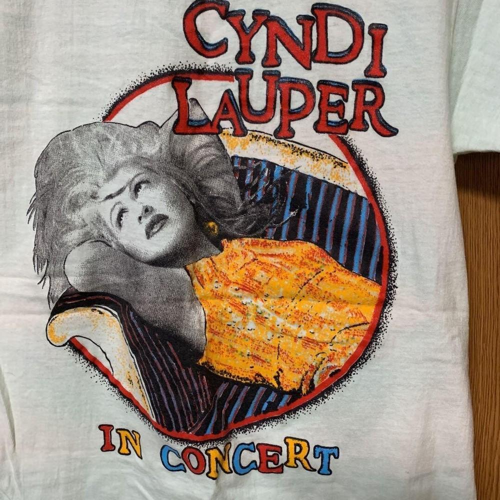 1 side on front Cyndi Lauper In Concert Shirt White Unisex S-5XL 1P0052 Unisex T-Shirt S