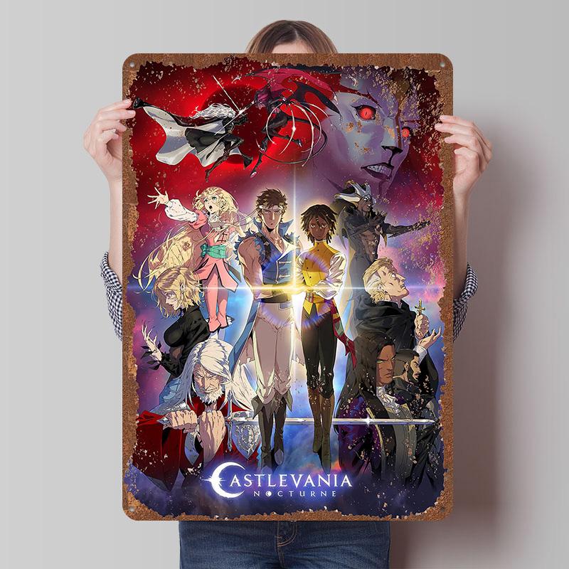 CastlevaniaS Tinplate Posters Customizable Wall Art Retro Vintage Metal Tin Signs for Gaming Room Decoration Aesthetic House