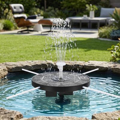Solar Light Fountain Outdoor Solar Pond Pump with 7 Effects Solar Water Pump Solar Floating Fountain Pump Garden Bird Bath