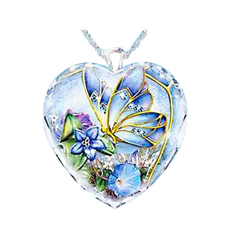 Yunjin wish creative flower butterfly bird necklace crystal necklace series