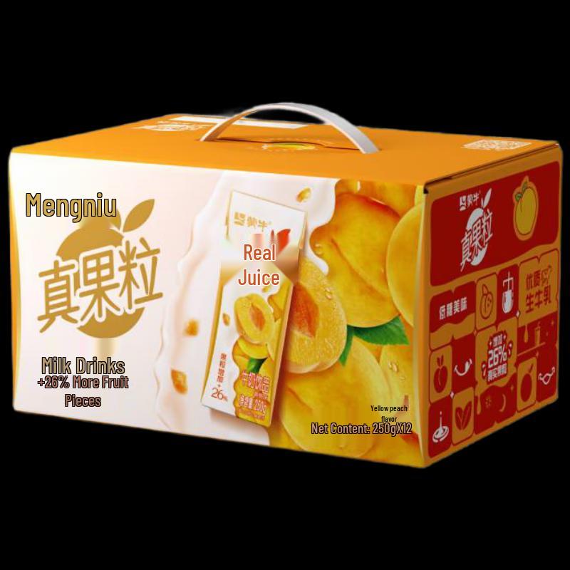 Mengniu Zhenguoli Yellow Peach Fruit Granules Drink