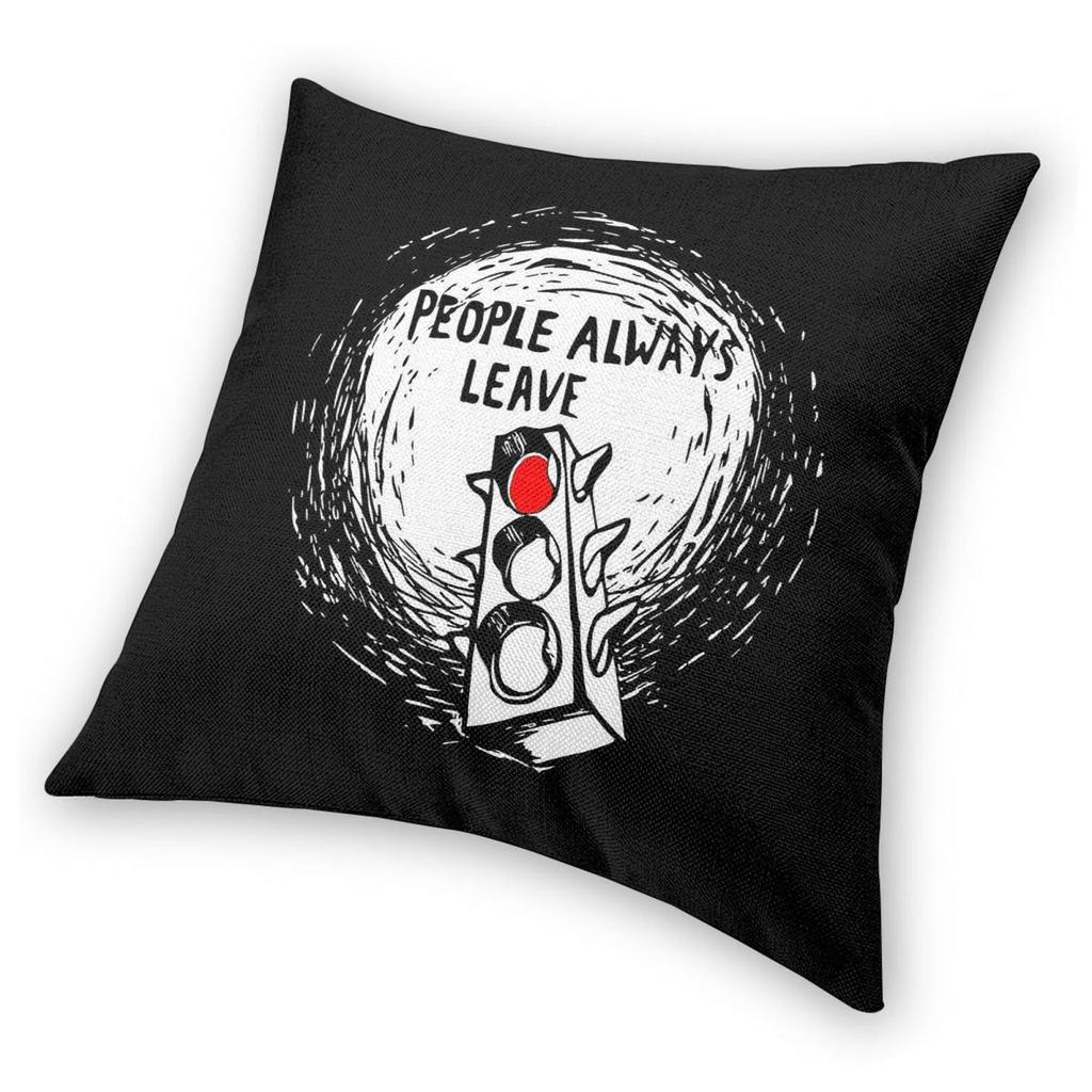 One Tree Hill People Always Leave Square Pillowcase Polyester Linen Velvet Pattern Decorative Throw Pillow Sofa Cushion Cover