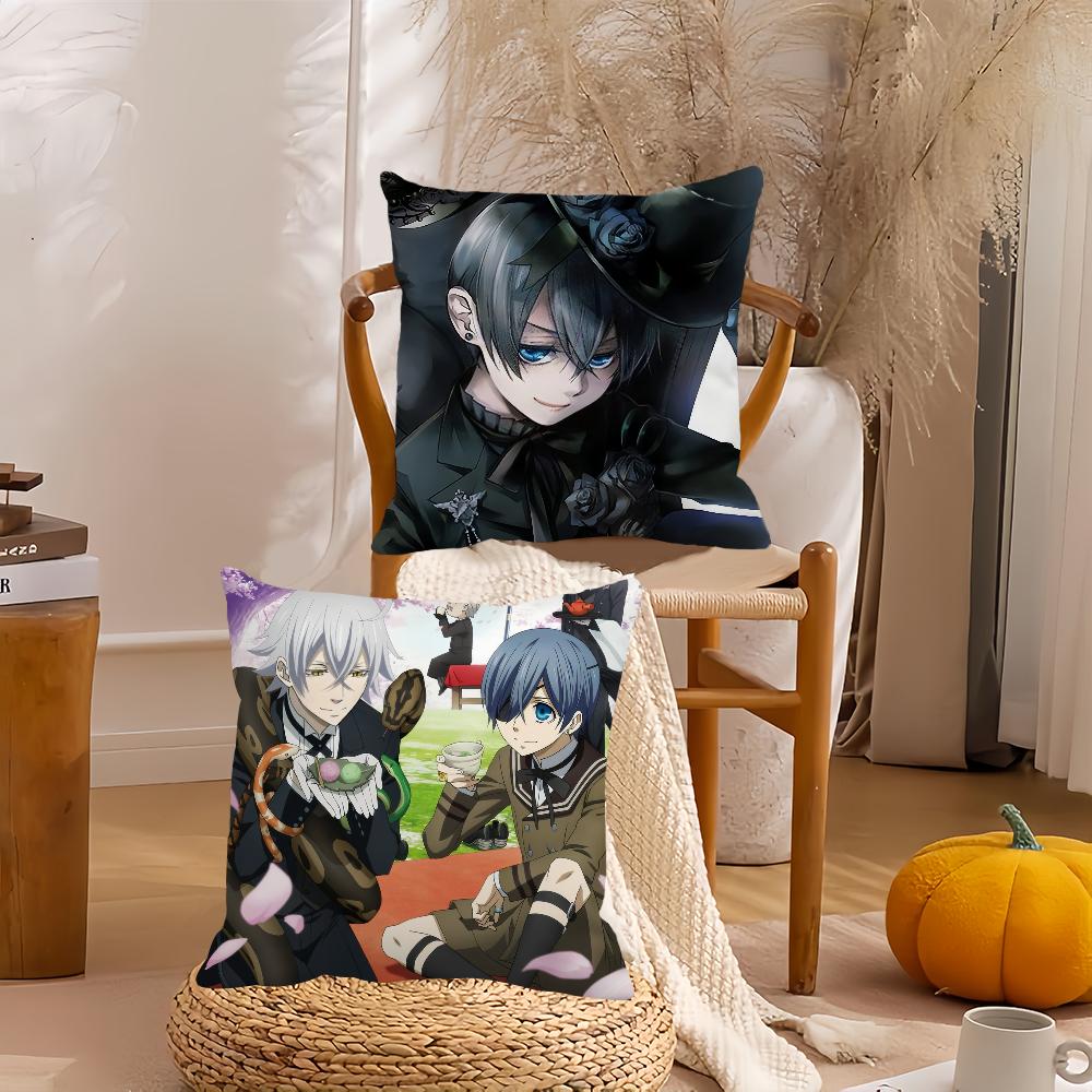 The Book Black Butler Pillow Case Home Decoration Cushion Cover Suitable For Office Sofa Bedroom Car
