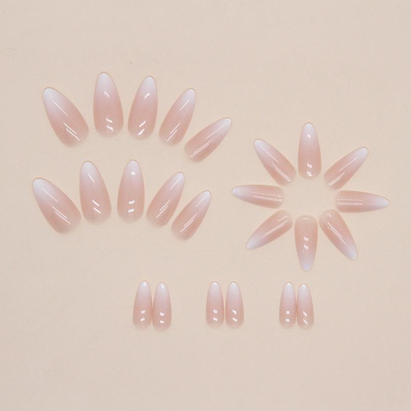 Simple Pure Desire for Gradual Change Fashion Manicure Gentle Sweet Fake Nails Niche Texture Manicure Foreign Trade Nail Piece