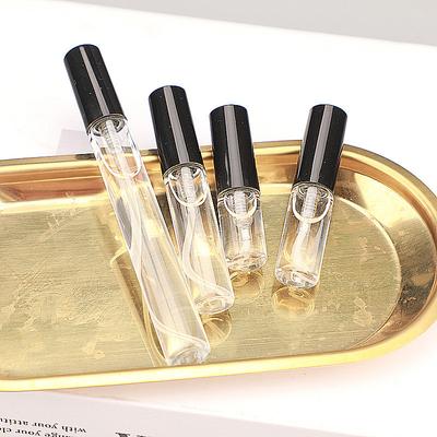 10/50PCS 2ml 5ml 10ml Black Portable Glass Perfume Empty Bottle Refillable Mini Spray Bottle Travel Spray Bottle Perfume Bottle