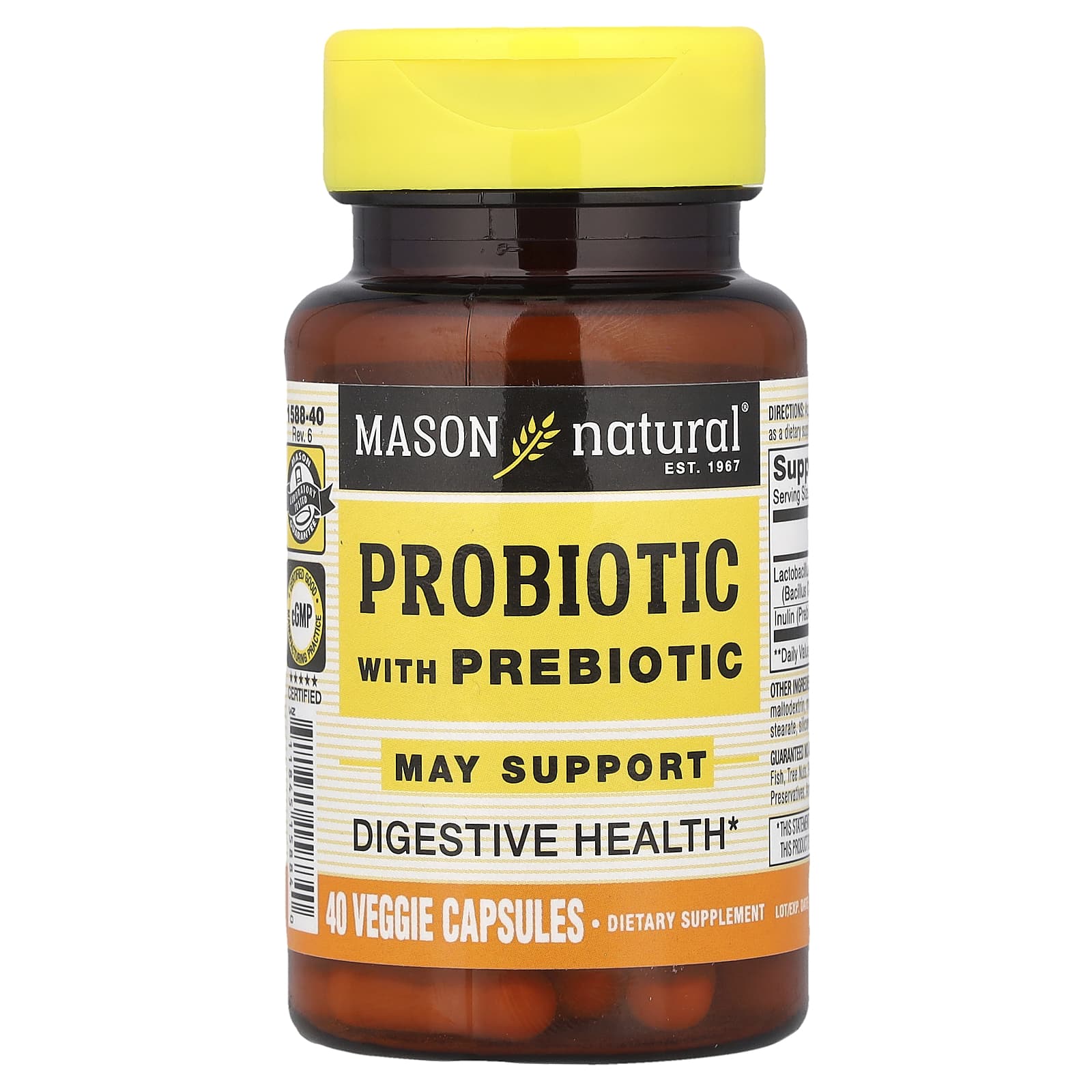 

Probiotic with Prebiotic, Veggie Capsules 40