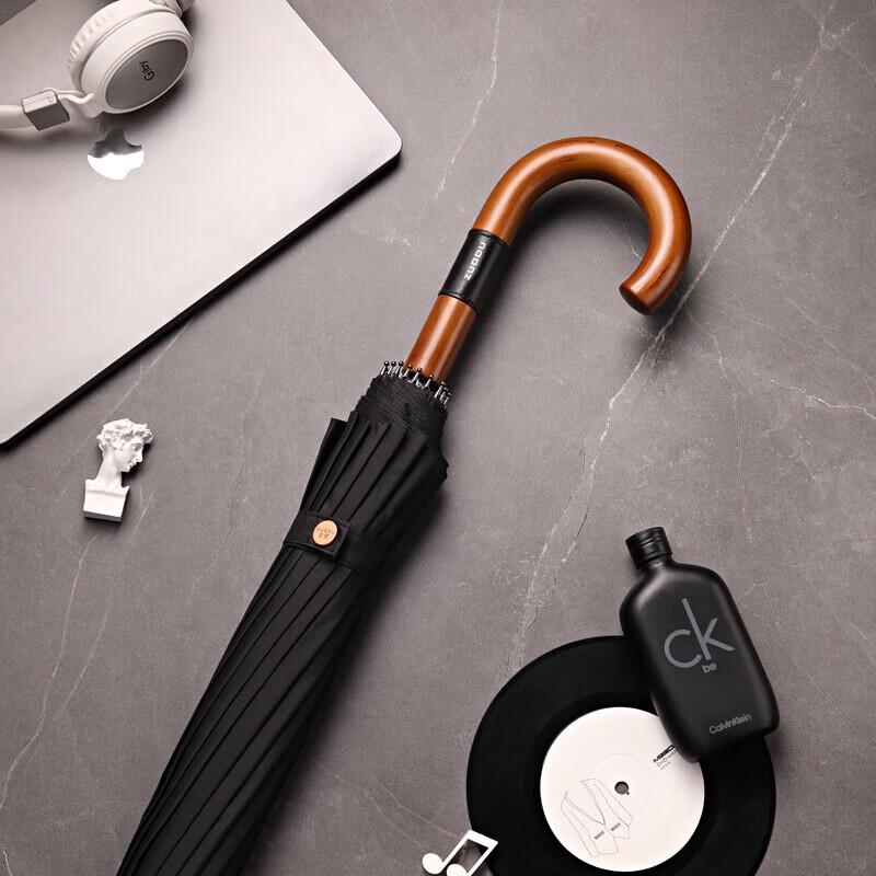 ZUODU Мужской прямой зонт с 16 спицами