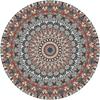 Vintage Mandala Round Boho Area Rug Non‑Slip Soft Circular Carpet for Living Room Bedroom Apartment Home Decor Machine Washable