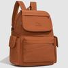 Solid Color Backpack Travel Outdoor Backpack Sports Student Schoolbag