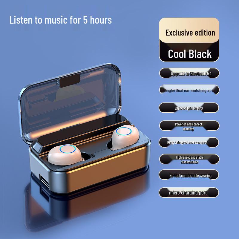 2025 Wireless Bluetooth 5.5 Headphones - Heavy Bass, Binaural Sports, Compatible with Huawei, Apple, Xiaomi, OPPO, Free Shipping