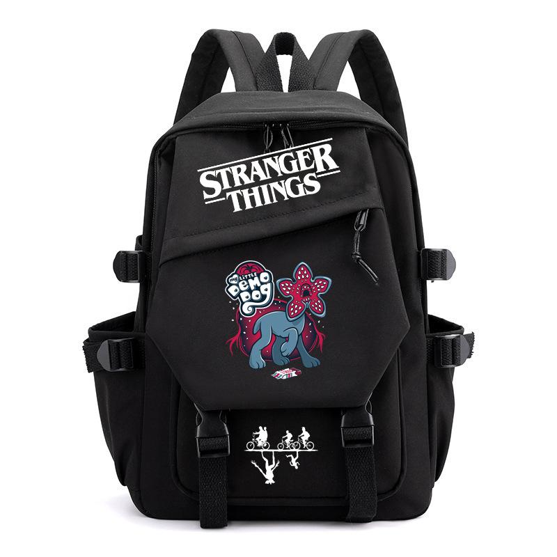 Stranger Things Mintás Hátizsák Tinédzsereknek Iskolatáska Divatos Nagy Kapacitású Könnyű Tartós