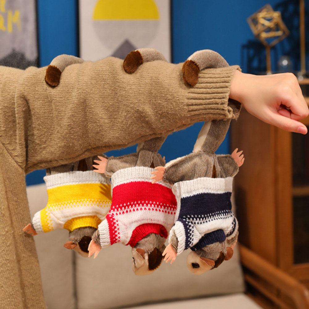 Cute Magnetic Glider Plush Toy Soft Stuffed Flying Squirrel Doll Refrigerator Magnet Ornament Decor Gift