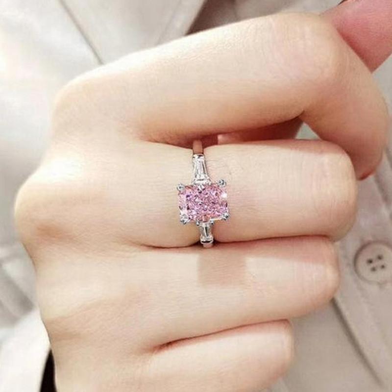 Sterling  Cubic Zirconia Finger Rings for Women Wedding Engagement Party Rings Good Quality Fashion Jewelry