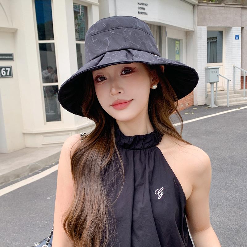 

Spring new hat women s senior sense of face small bucket hat travel vacation UV protection sun hat thin One Size