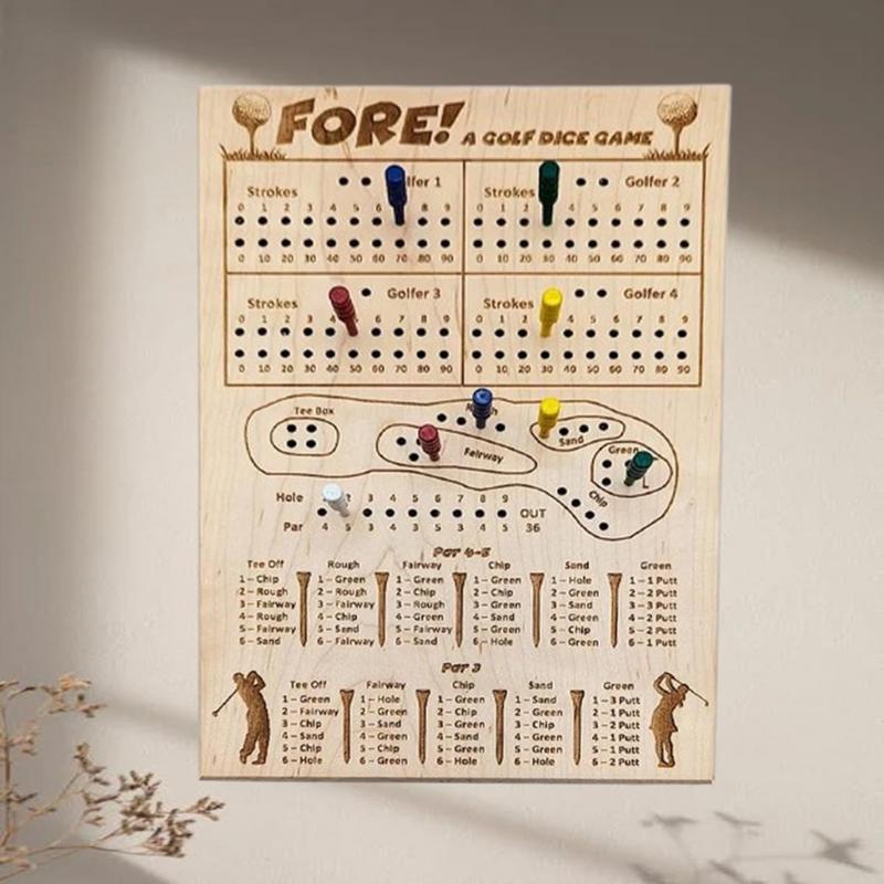 Board Games Wooden Educational Party Toy Tabletop Dice Golf Game For Home Travel Camping Beach Family Nights Holiday Birthday CN