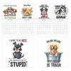 2026 Wall Calendar Dog-Sucking Wall Hanging Calendar Whole Year Monthly Schedule Planner to New Year planing and organizing