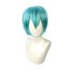 Love War Male Hatsune Cosplay Perücke, Aquablau Kurzer Pony Hochtemperaturfaser Haarteil