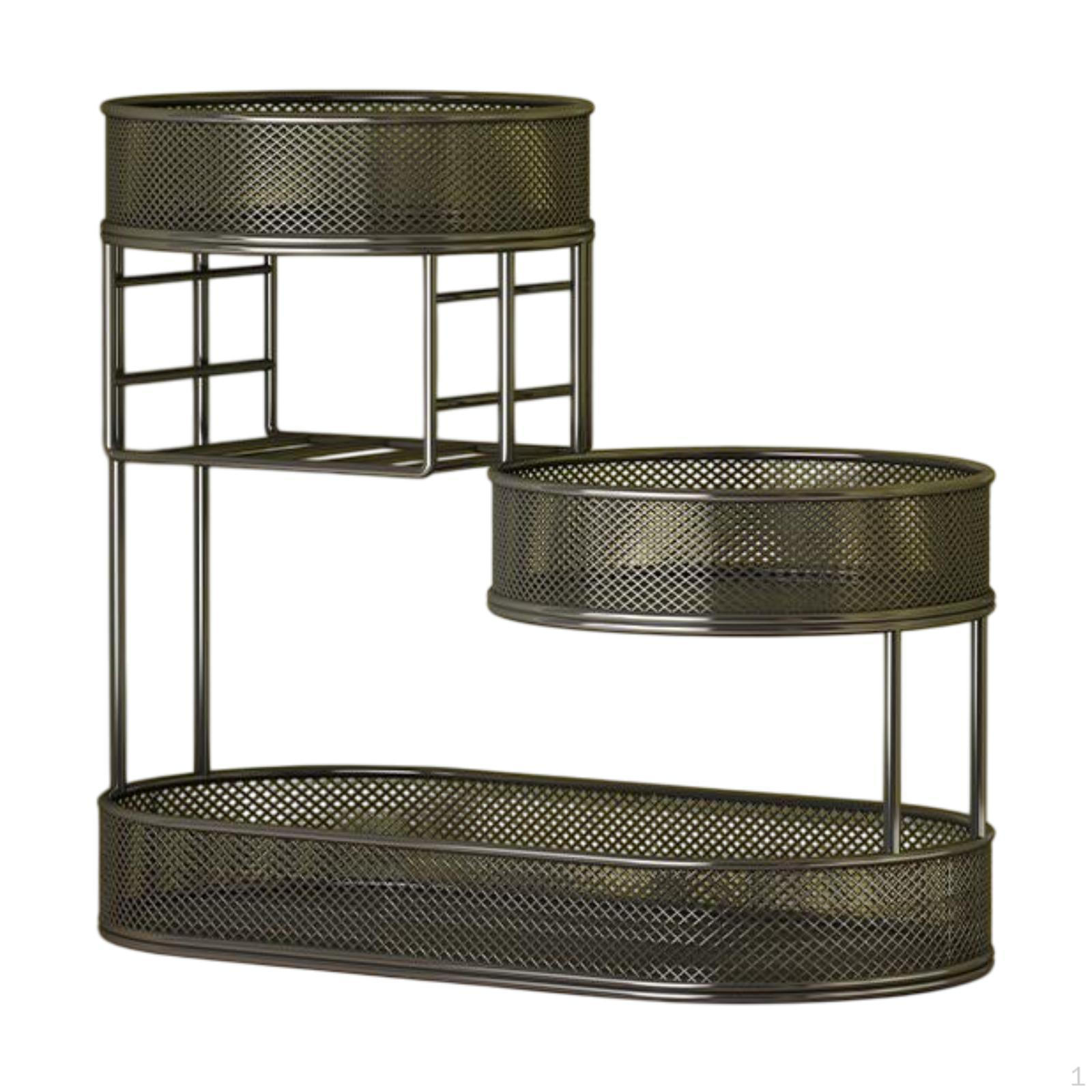 

3-слойная корзина для фруктов, держатель для овощей на столешнице, для хранения закусок чёрный