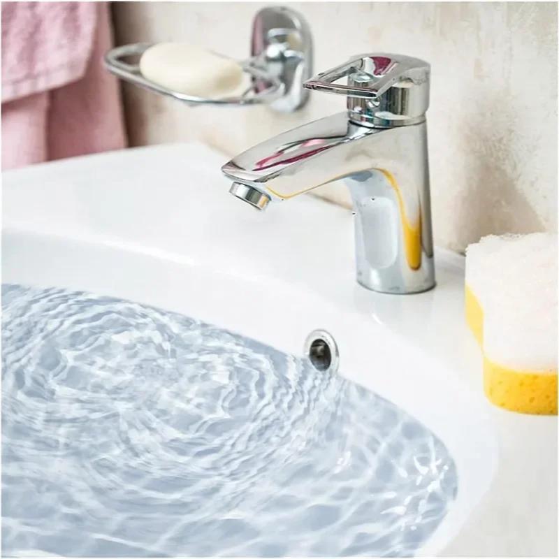 Plastic Sink Hole Overflow Cover for Kitchen Bathroom Basin Trim Bath Drain Cap Sink Wash Basin Round Overflow Ring Plug