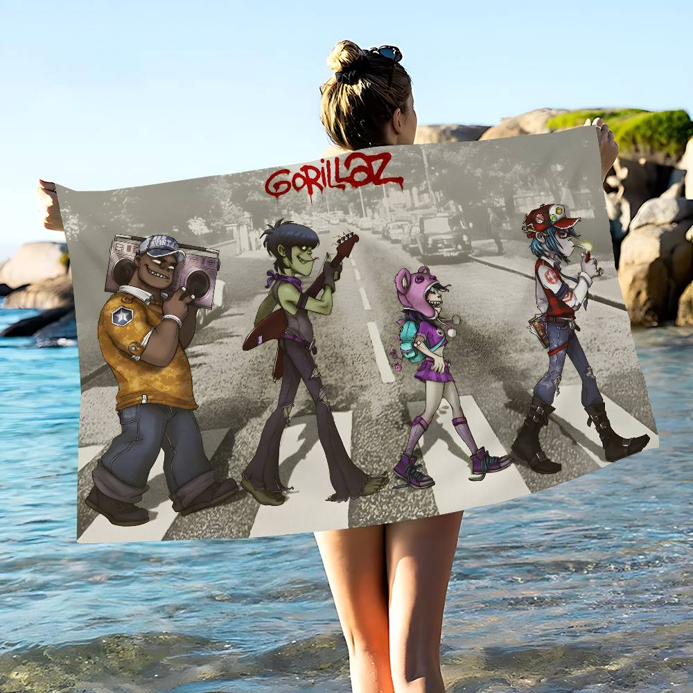 Band Rock G-Gorillaz Beach Towel Colorful Bath Towels For Girl Microfiber Quick Dry Custom Sand Free Beach Yoga Spa Gym Pool