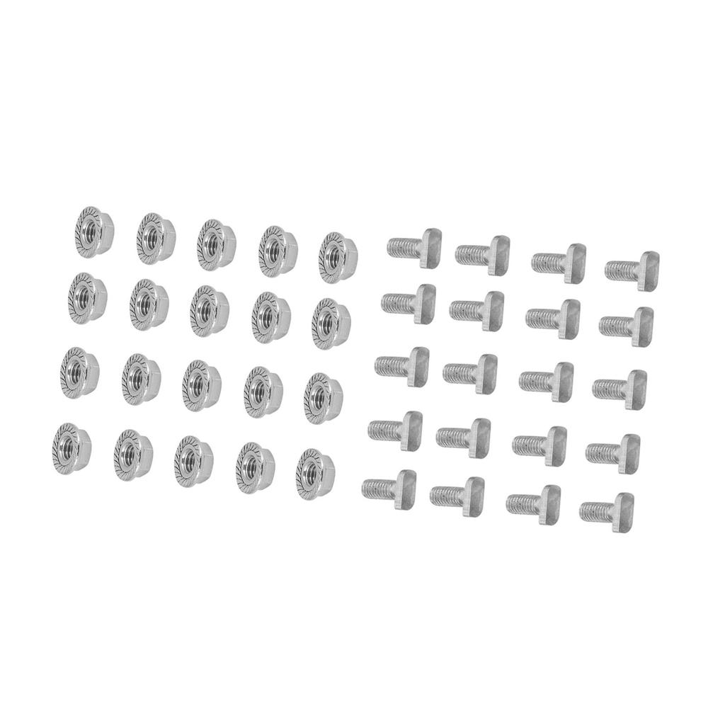 20 Set 304 Stainless Steel M6 Screws with Flange Nut Fasteners Hardware Greenhouse Supplies