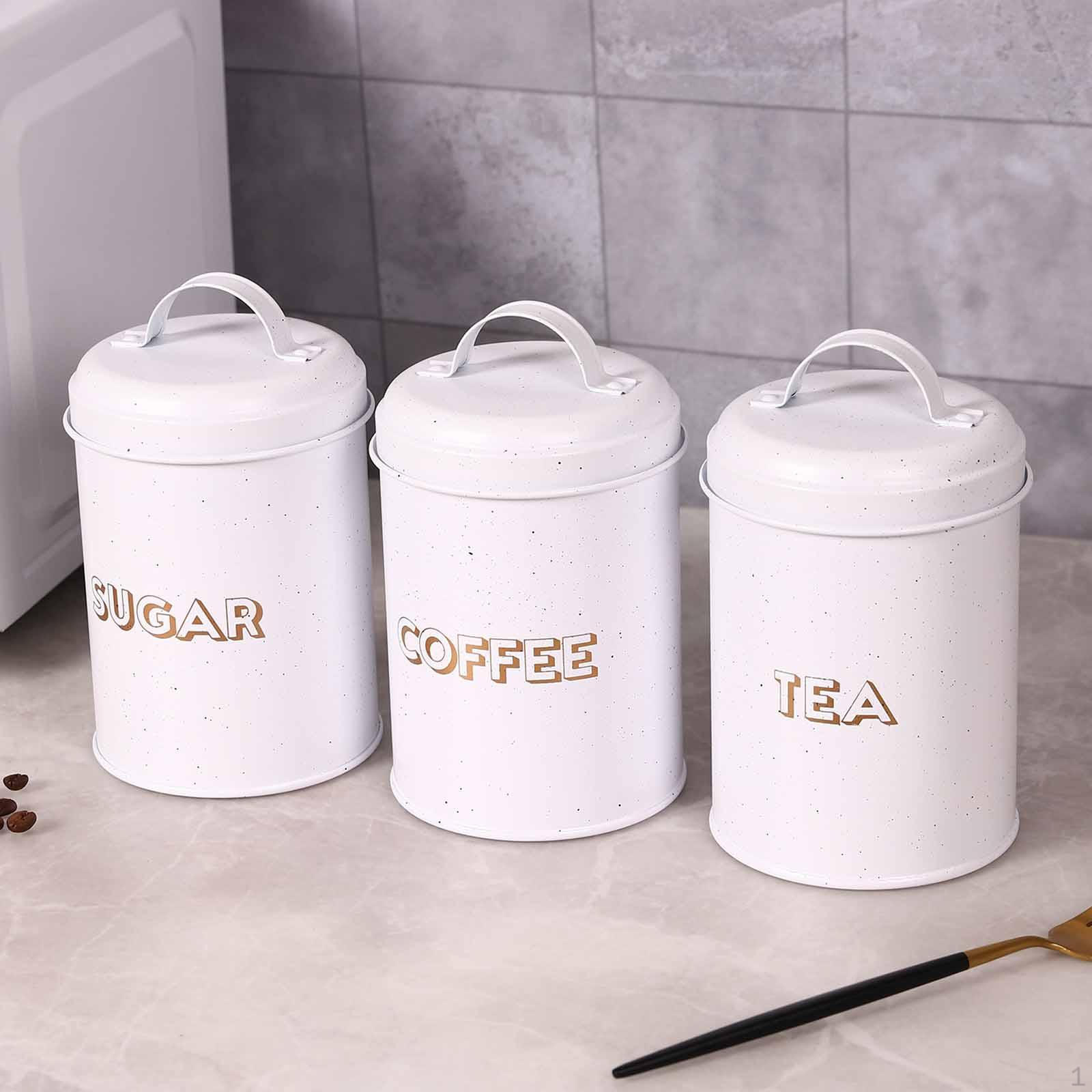 

3 Food Storage Containers, Home Cabinet Organizers, Bottles, Cupboards, Iron Jars, Kitchen Canisters Style A
