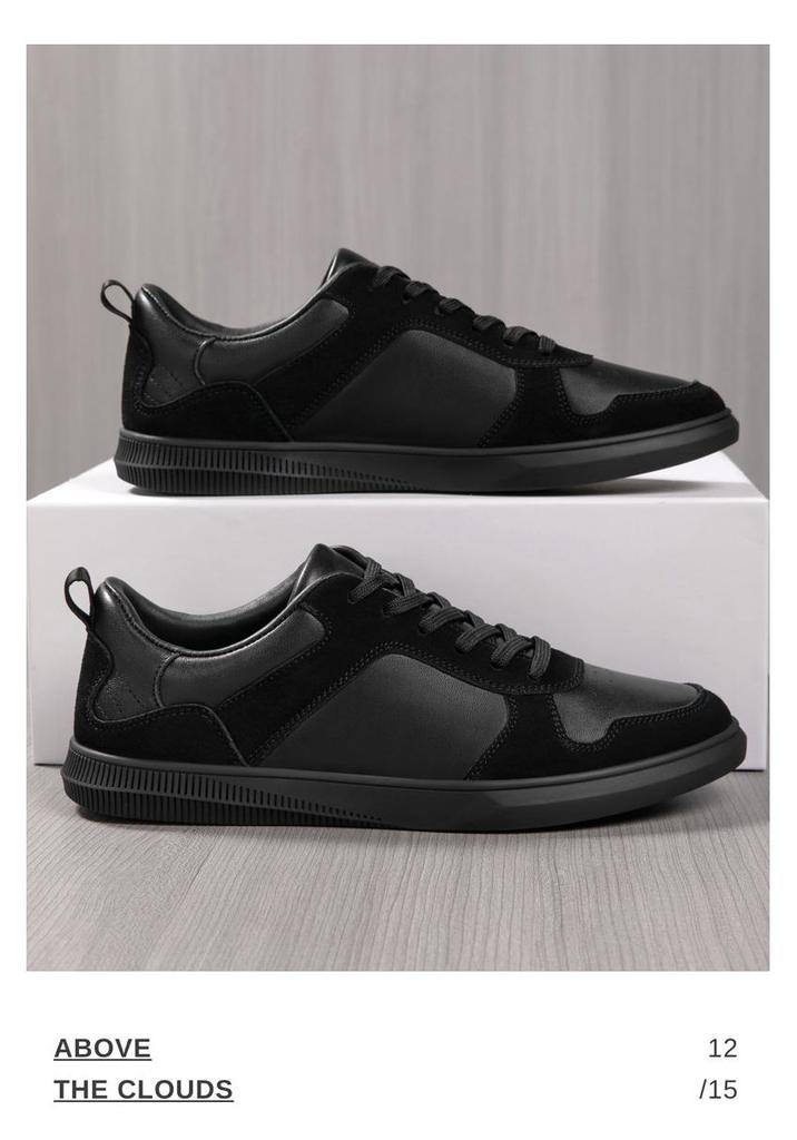 Men's Casual White Round Toe Low-Top Lightweight Sneakers for Spring and Autumn