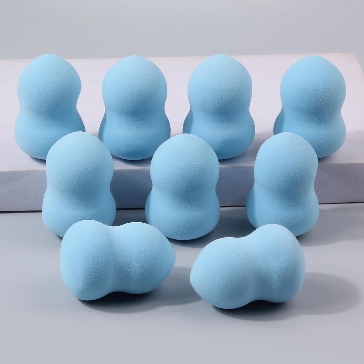

9-piece set of blue gourd beauty egg, portable sponge egg for both dry and wet use, foundation makeup egg for beginners синий