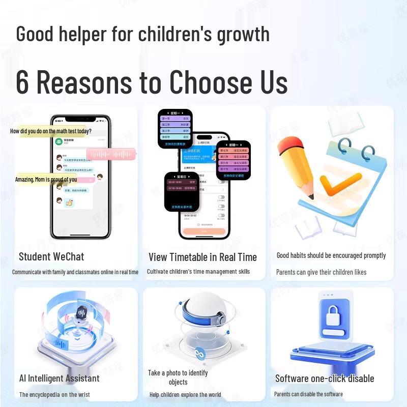 HUWE Z9 Student Smartwatch: 5G, Dual Camera, Waterproof, Learning Features, Real-time Positioning, Card Slot.