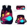 Just Shapes&Beats Kids Backpack Set 3-Piece for School Students Lightweight Ergonomic Large Capacity Fun Pattern