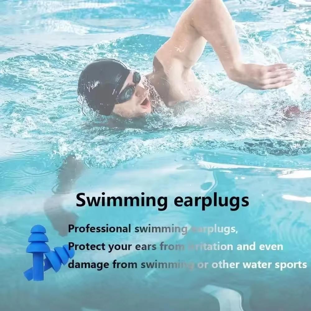 10pcs Soft Silicone Earplugs Waterproof Swimming Ear Plugs Reusable Noise Reduction Sleeping Ear Plugs Hearing Protector
