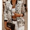 Long Sleeved Printed Short Jacket for Women's Clothing