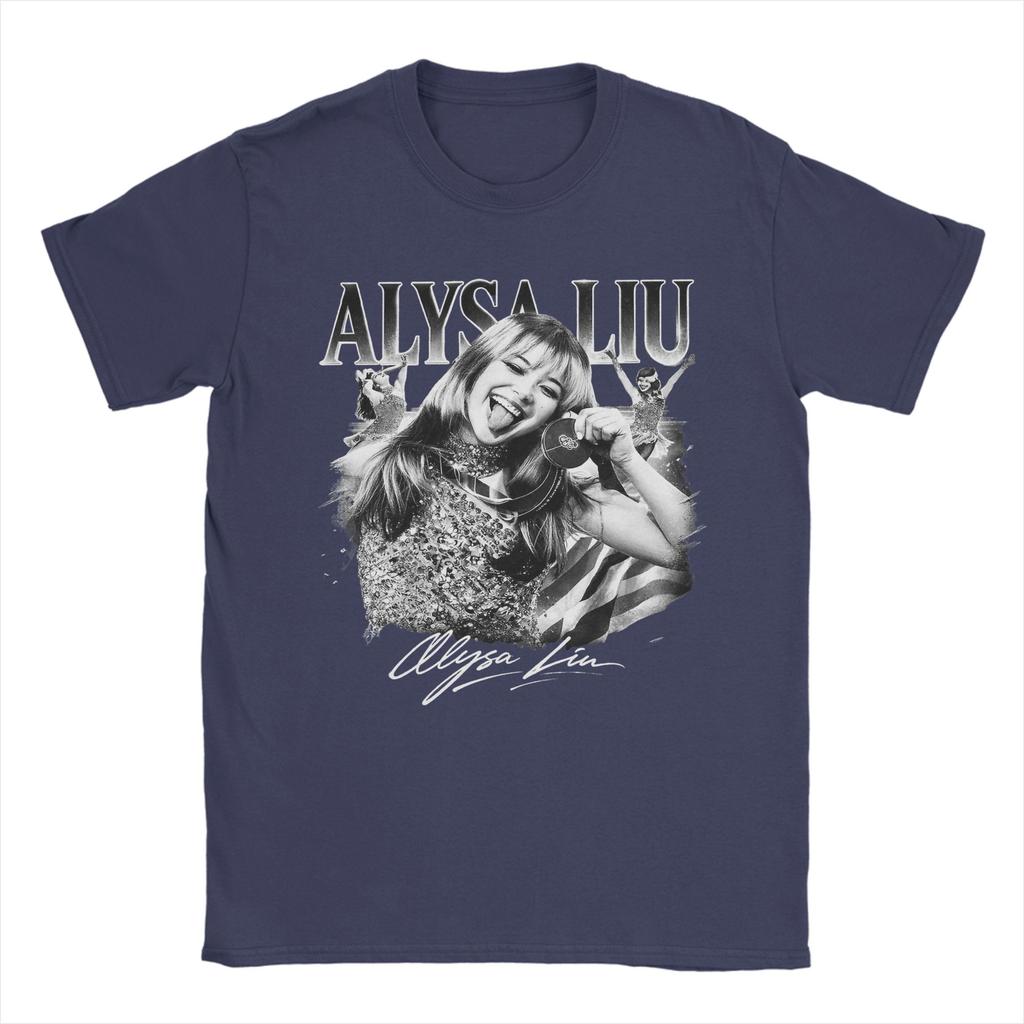 Alysa Liu Vintage USA TShirts Unisex Casual Pure Cotton Tees Round Neck Short Sleeve T Shirt Printing Clothes
